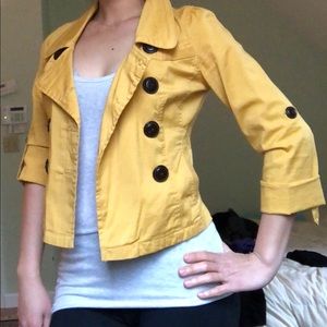 American rag yellow crop light jacket, XS